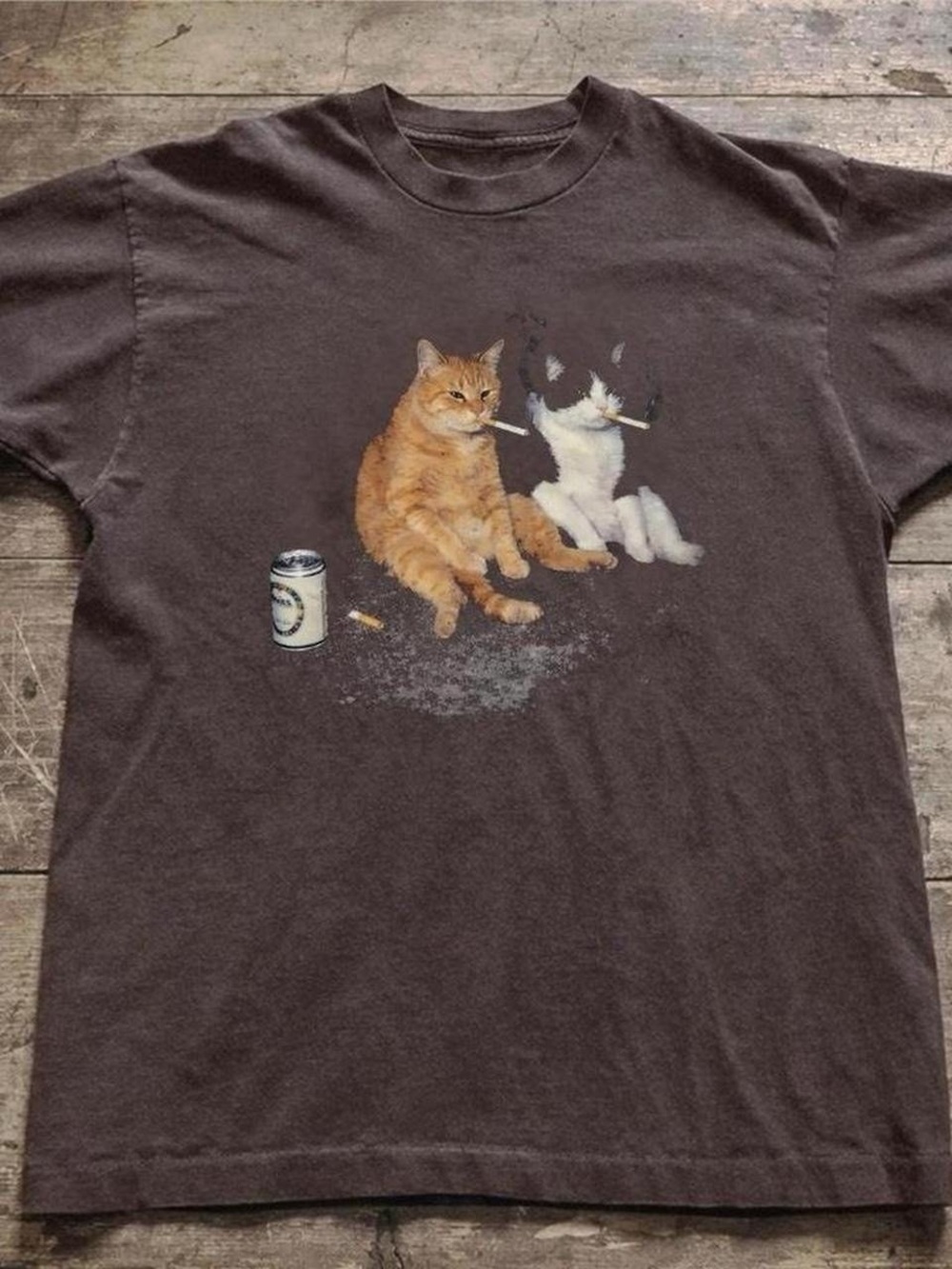 Smoking Cat Graphic tee, funny meme shirt - Picture 1 of 2
